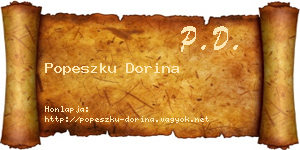 Popeszku Dorina névjegykártya